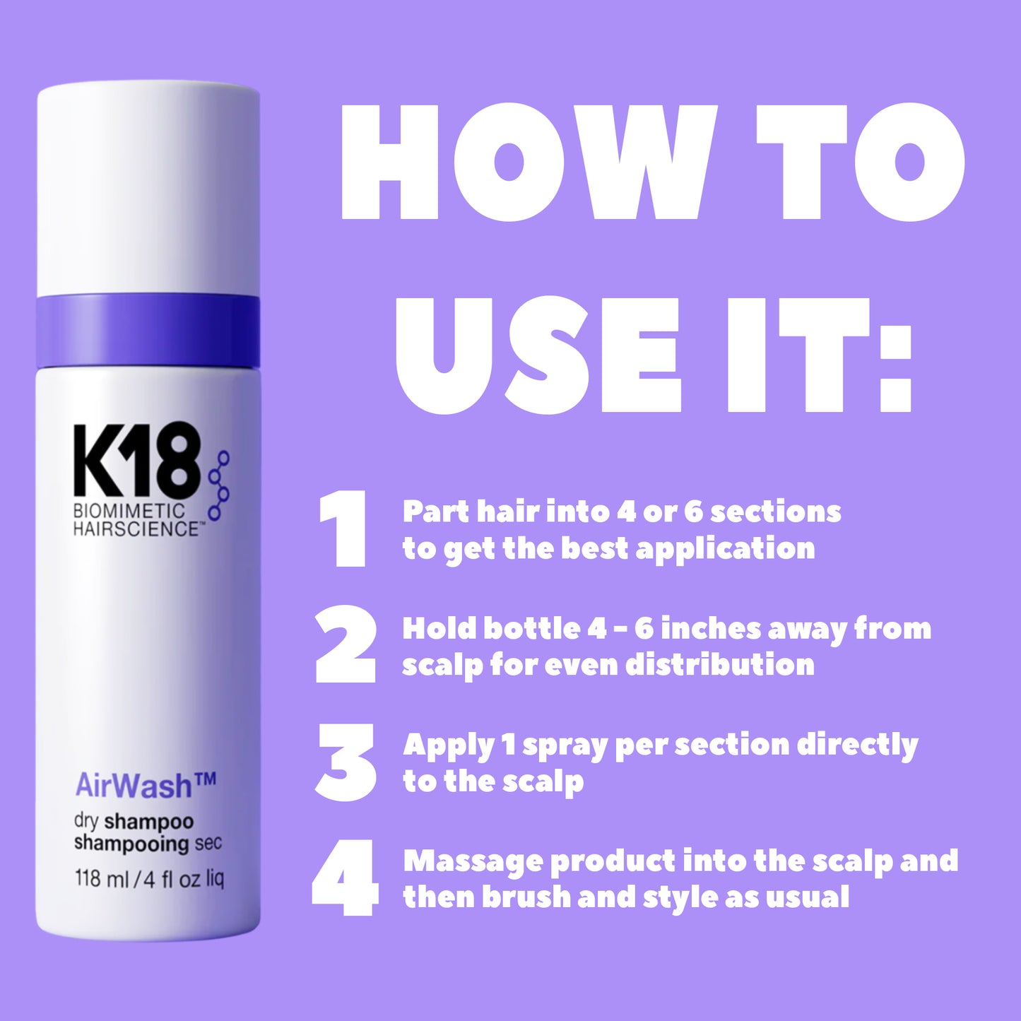 K18 | AirWash Dry Shampoo [4.0 oz]