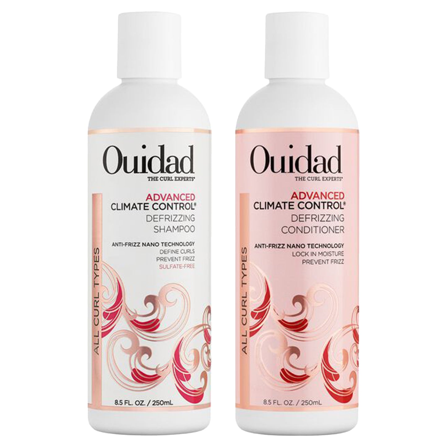 Ouidad | Advanced Climate Control Defrizzing Shampoo + Conditioner Duo [8.5 oz]