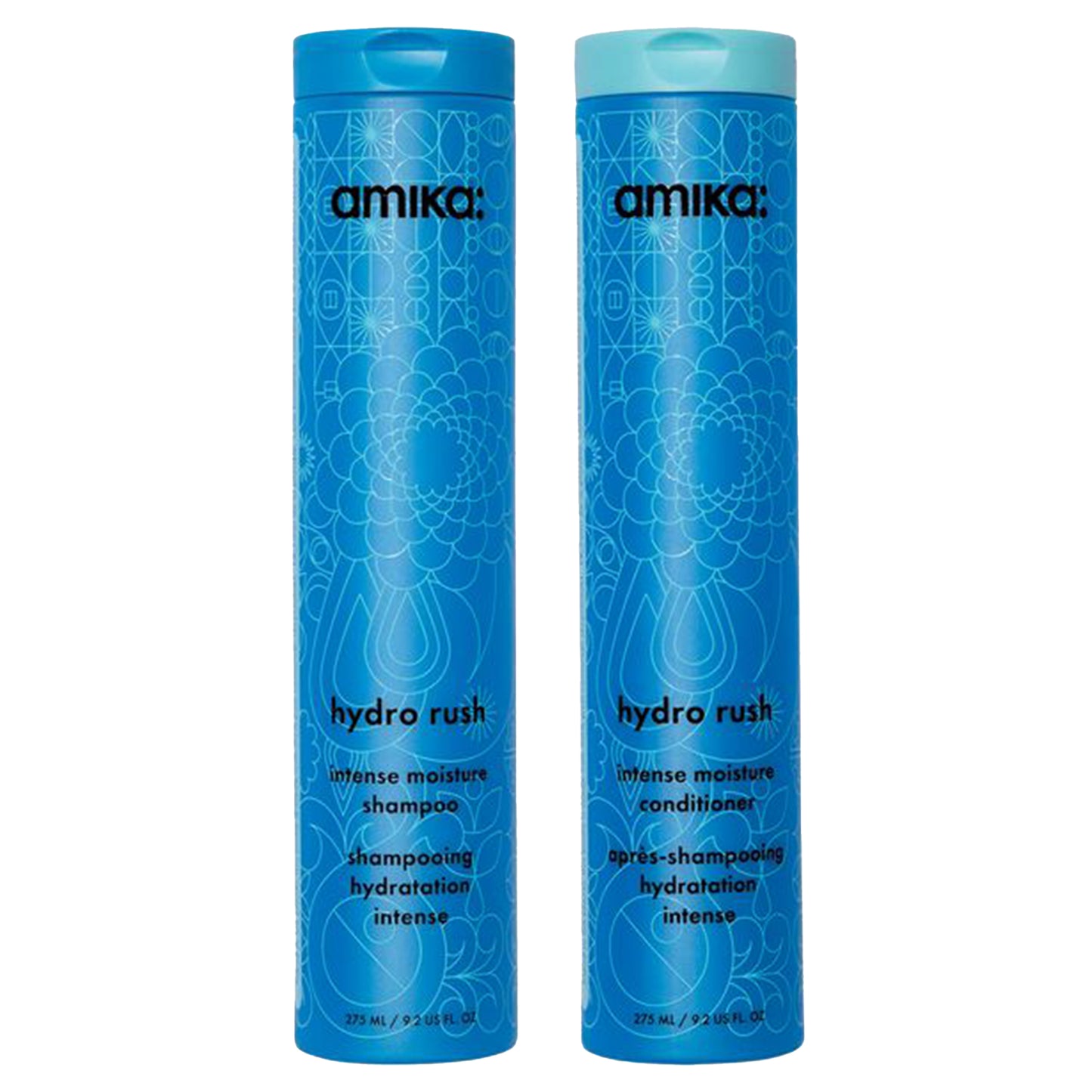 amika: | hydro rush intense moisture shampoo + conditioner duo [9.2 oz]