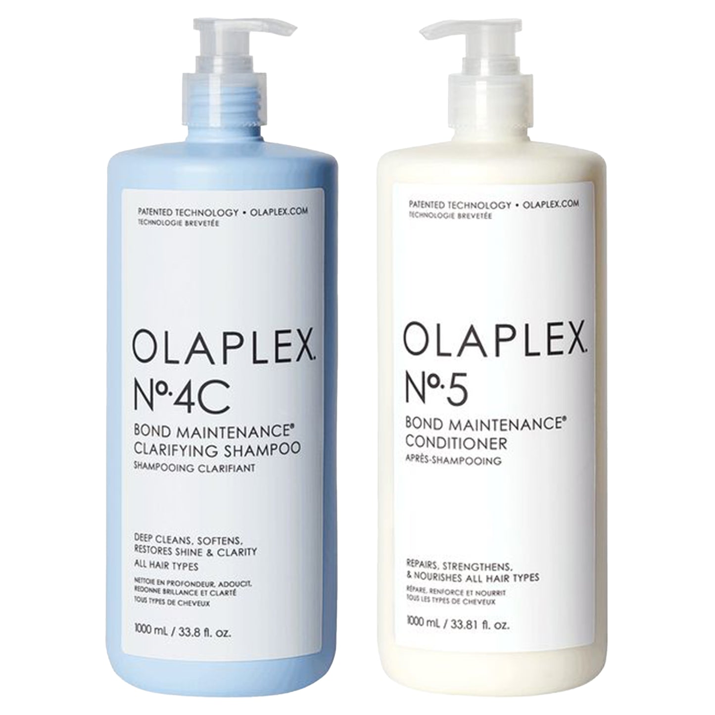 Olaplex | No 4C Bond Maintenance Clarifying Shampoo + No 5 Bond Maintenance Conditioner Duo [33.8 oz]