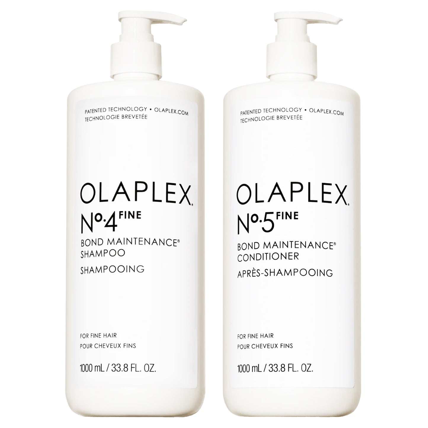 Olaplex | No 4 FINE Bond Maintenance Shampoo + No 5 FINE Bond Maintenance Conditioner [33.8 oz]