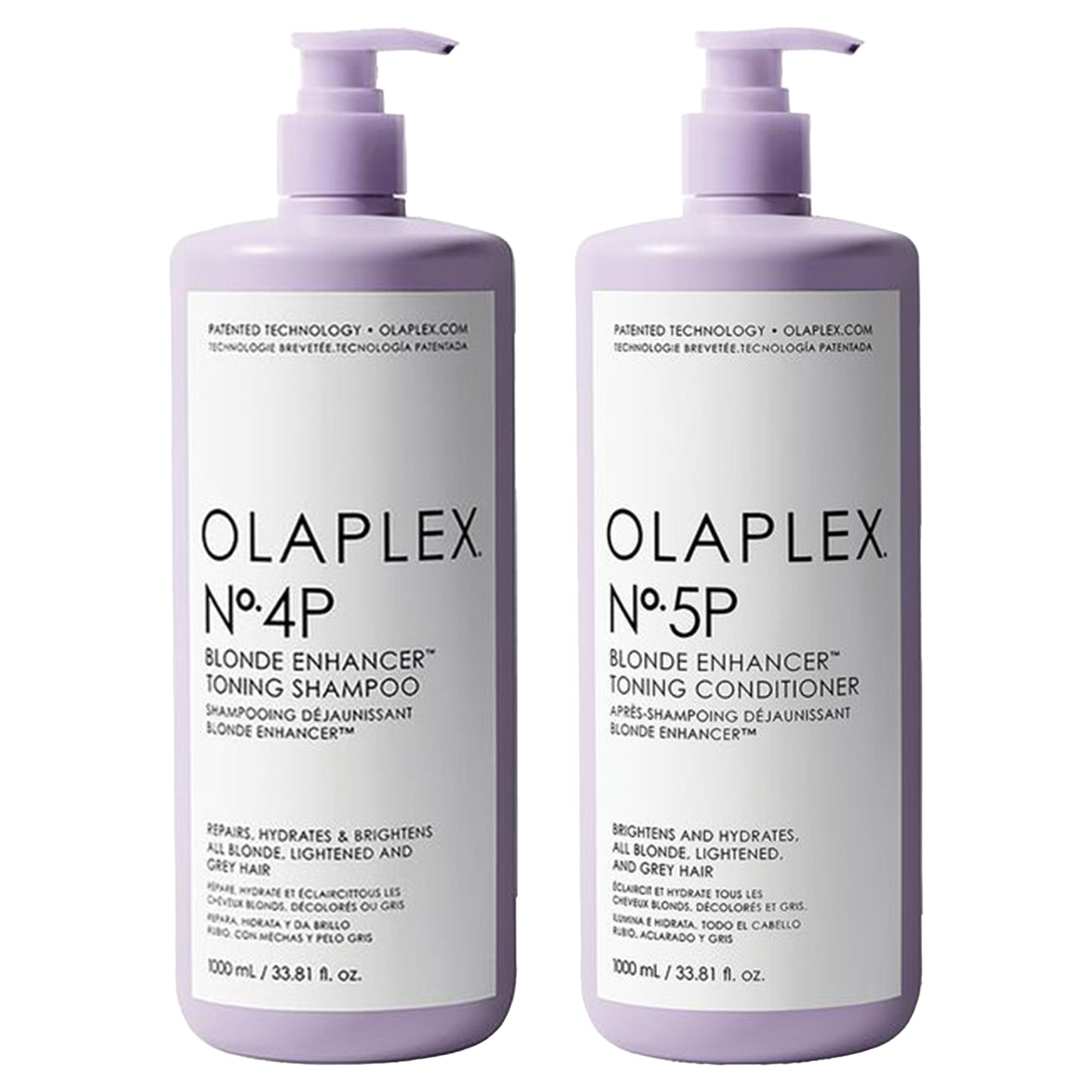 Olaplex | No 4P Blonde Enhancer Toning Shampoo + No 5P Blonde Enhancer Toning Conditioner Duo [33.8 oz]