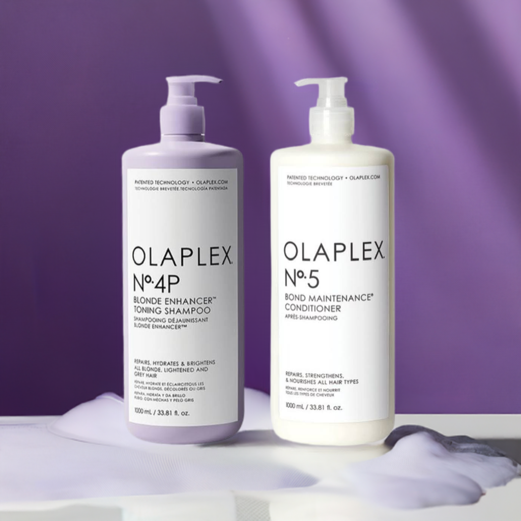 Olaplex | No 4P Blonde Enhancer Toning Shampoo + No 5 Bond Maintenance Conditioner Duo [33.8 oz]