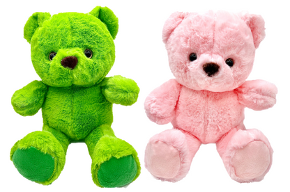 9 Inch Teddy Bears [Pink + Green]