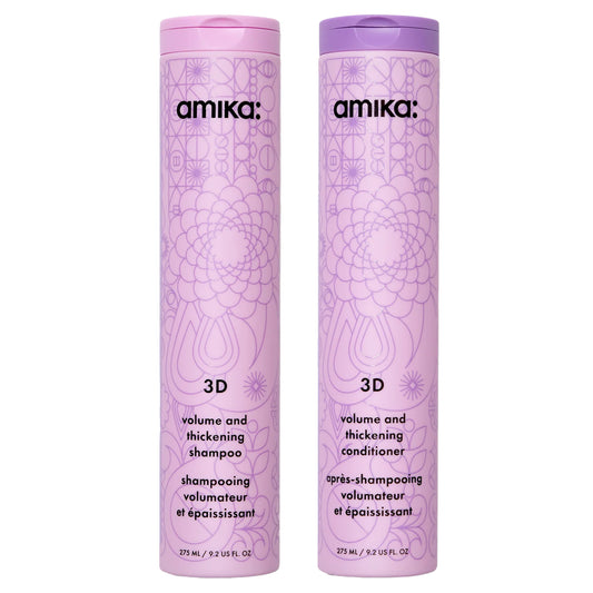 amika: | 3D volume and thickening shampoo + conditioner duo