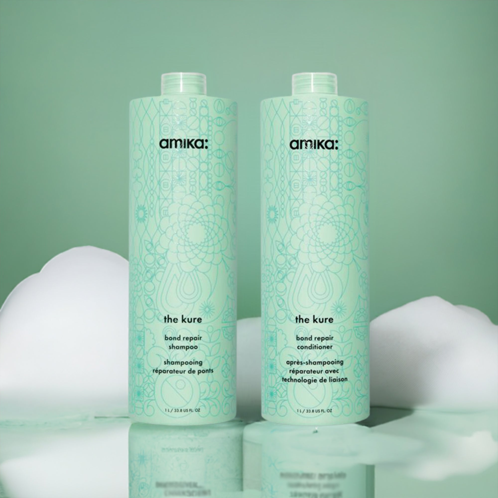 amika: | the kure bond repair shampoo + conditioner duo
