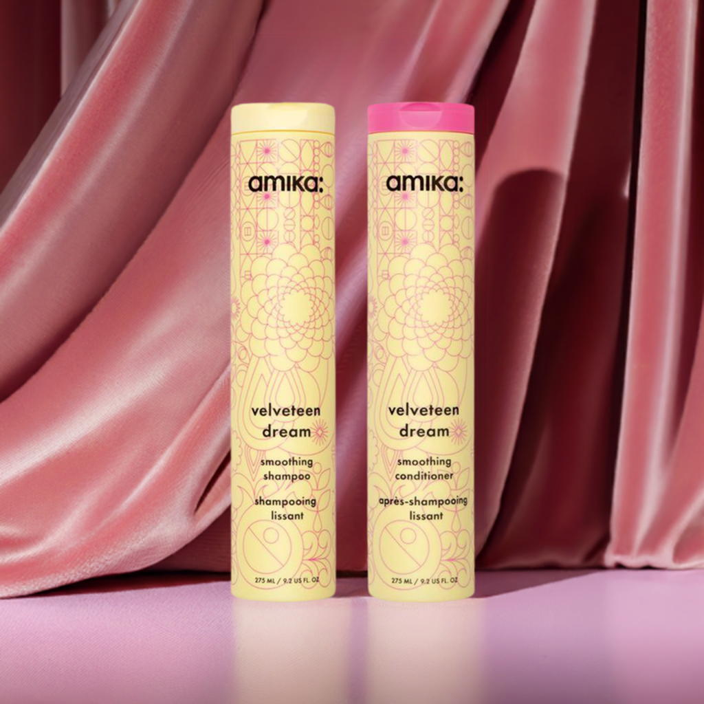 amika: | velveteen dream smoothing shampoo + conditioner duo [9.2 oz]