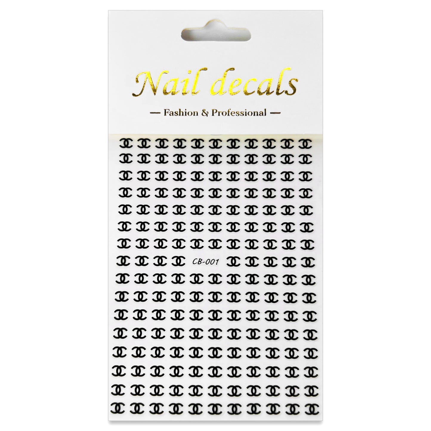 Luxury Designer Nail Decals - Designer Inspired 1 [Black 001]