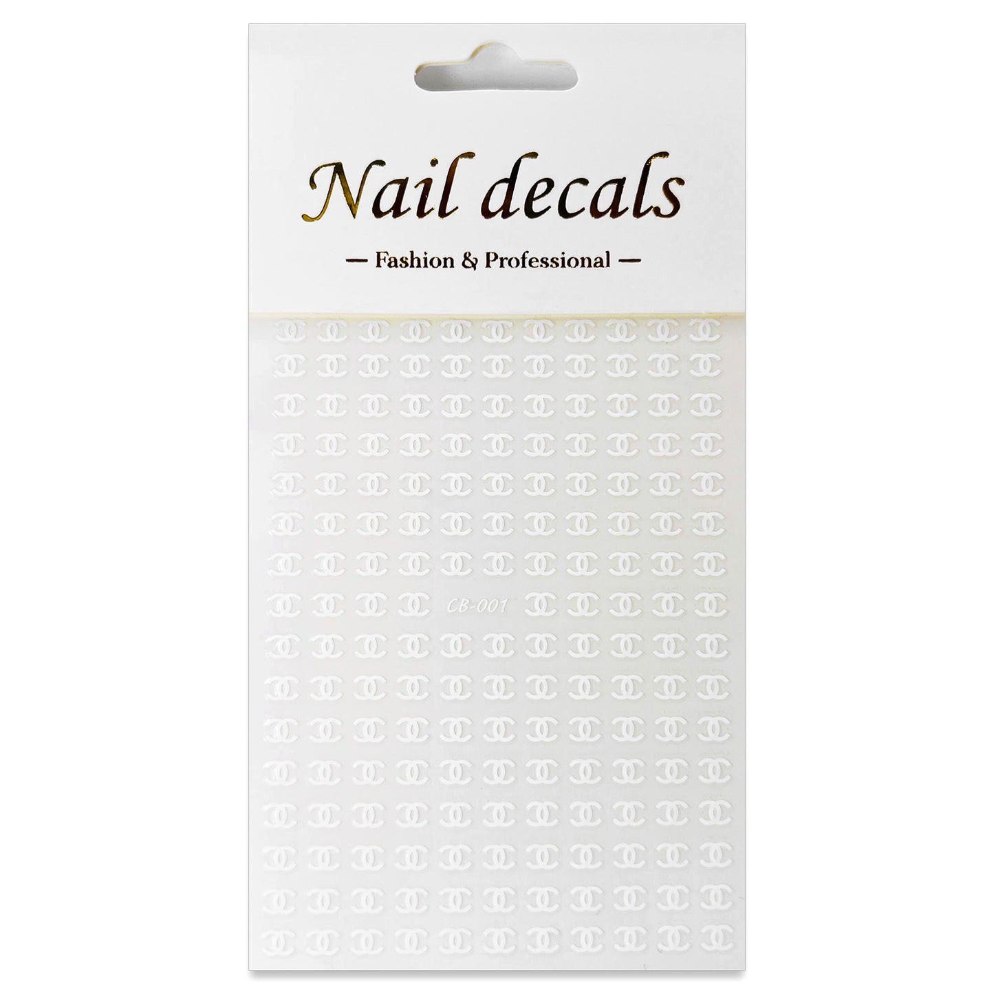 Luxury Designer Nail Decals - Designer Inspired 1 [White 001]