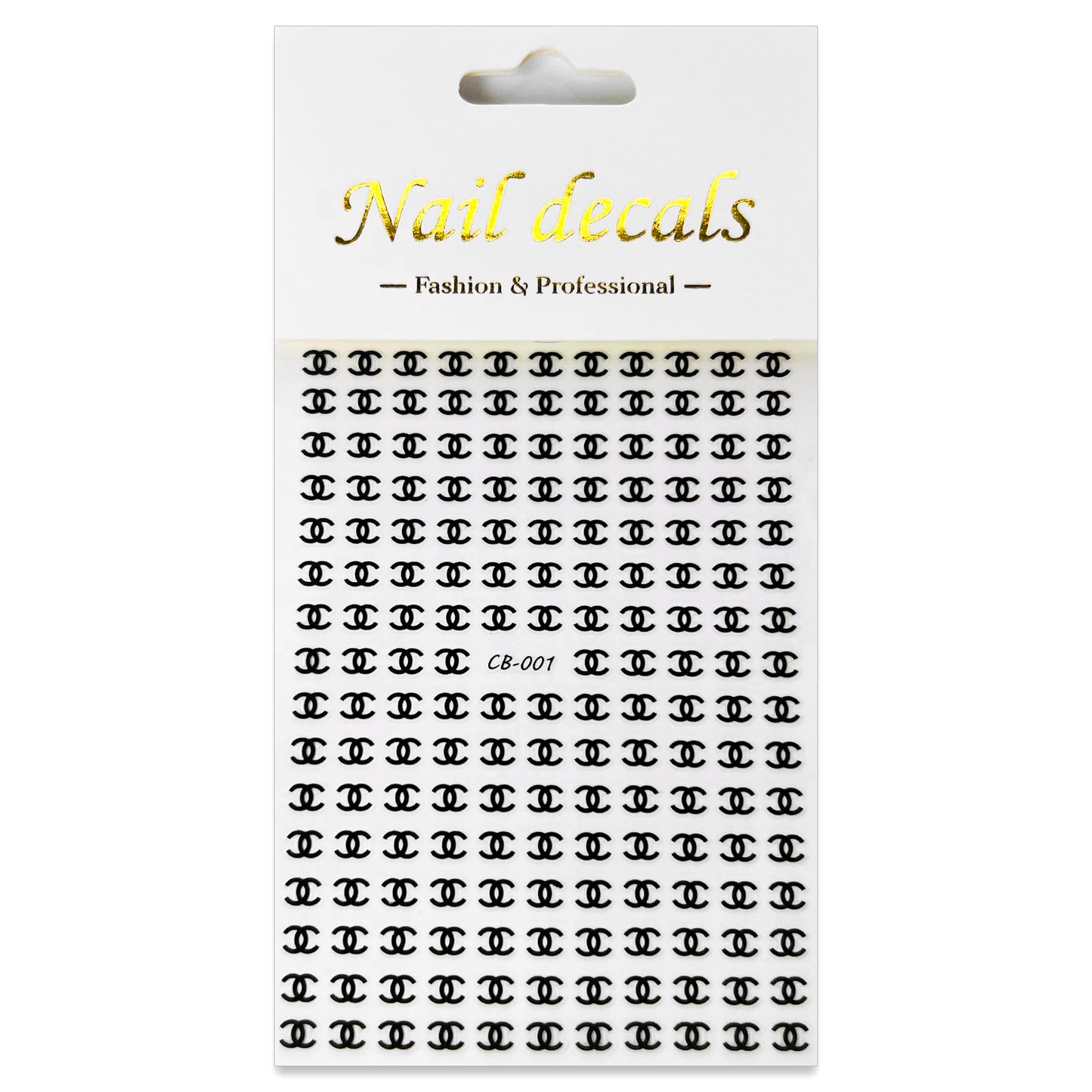 Luxury Designer Nail Decals - Coco Chanel [Black 001]