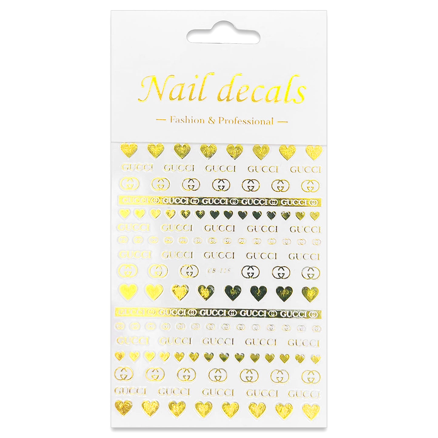 Luxury Designer Nail Decals - Designer Inspired 3 [Gold 115]