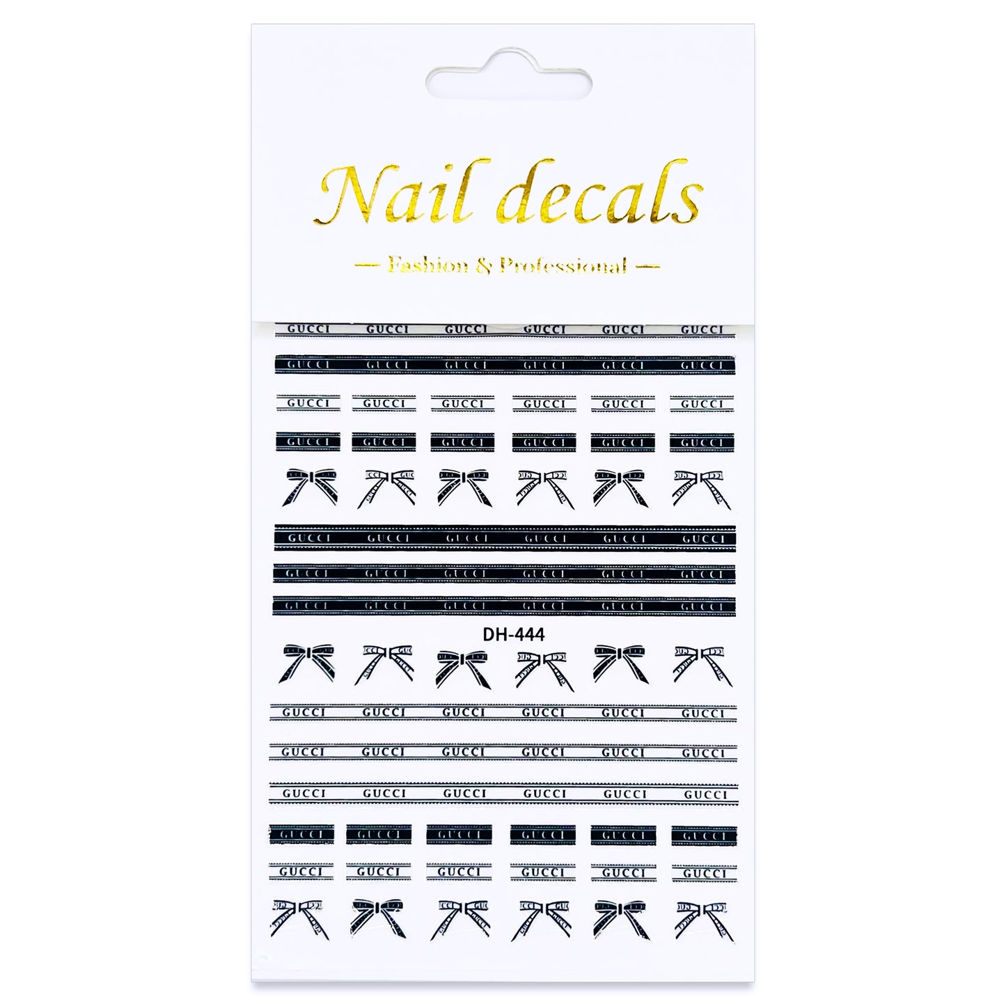 Luxury Designer Nail Decals - Designer Inspired 3 [B&W 444]