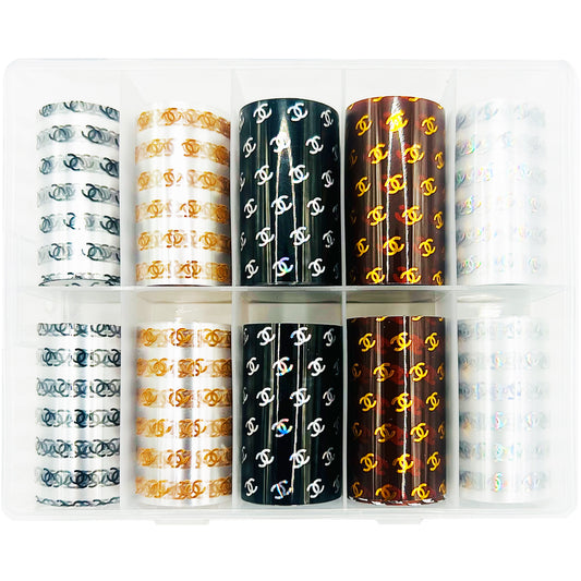 Luxury Designer Nail Foil - Designer Inspired 1 [1 Design | 5 Colors]