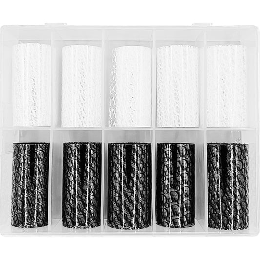 Luxury Designer Nail Foil - Designer Inspired 2 [Black/White]