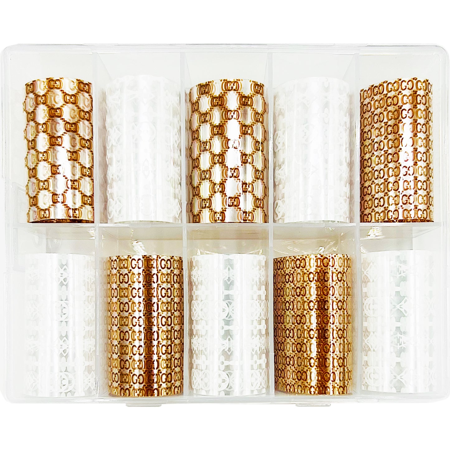 Luxury Designer Nail Foil - Designer Inspired Duo [Copper/White]