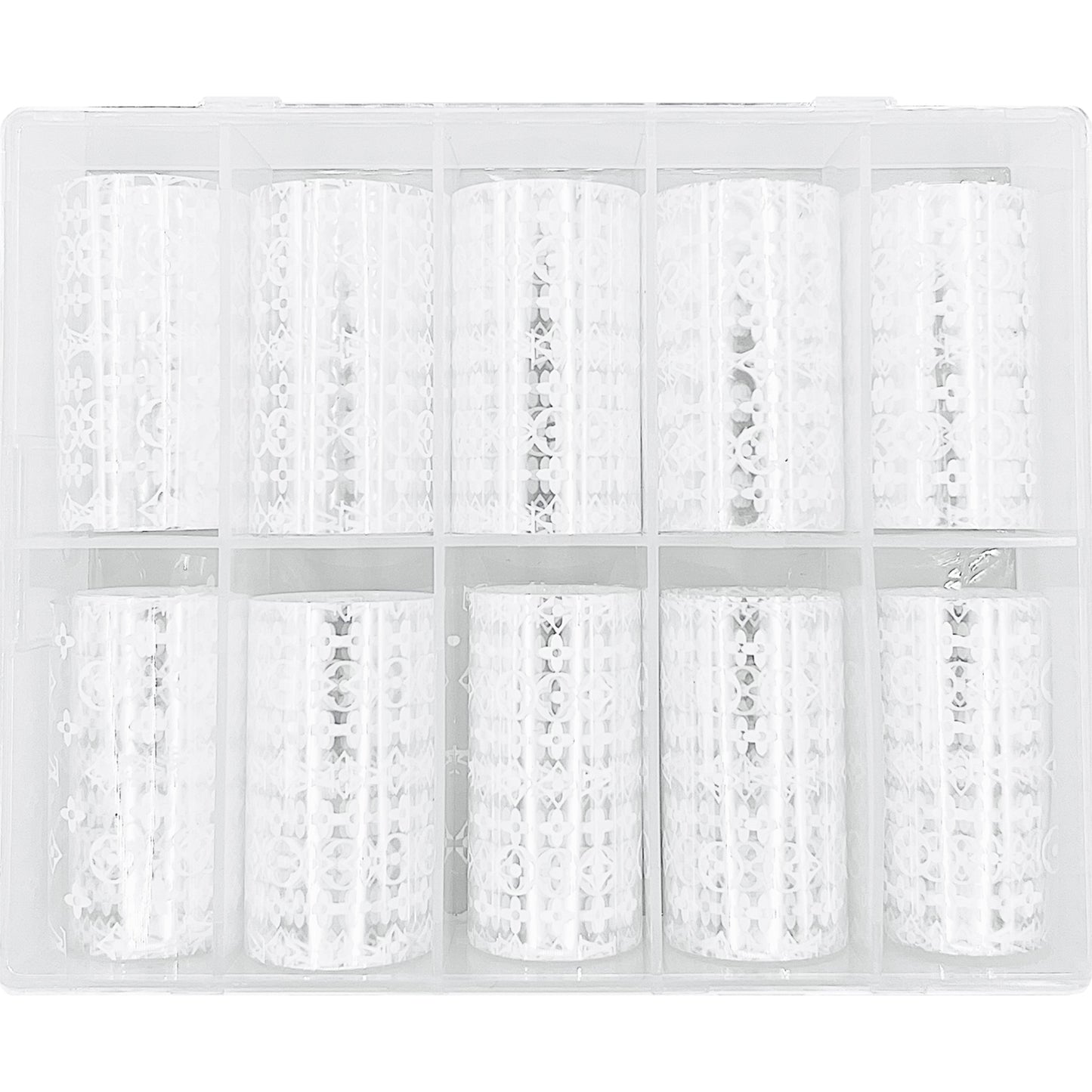 Luxury Designer Nail Foil - Monogram [White]