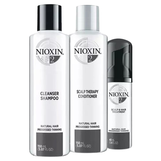 Nioxin | System Kit 2 - Cleanser Shampoo + Scalp Therapy Conditioner [10.1 oz] + Scalp & Hair Treatment [3.38 oz] Trio