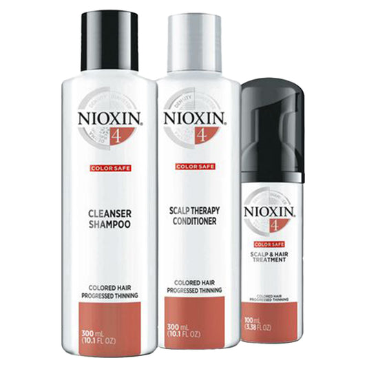 Nioxin | System Kit 4 - Cleanser Shampoo + Scalp Therapy Conditioner [10.1 oz] + Scalp & Hair Treatment [3.38 oz] Trio