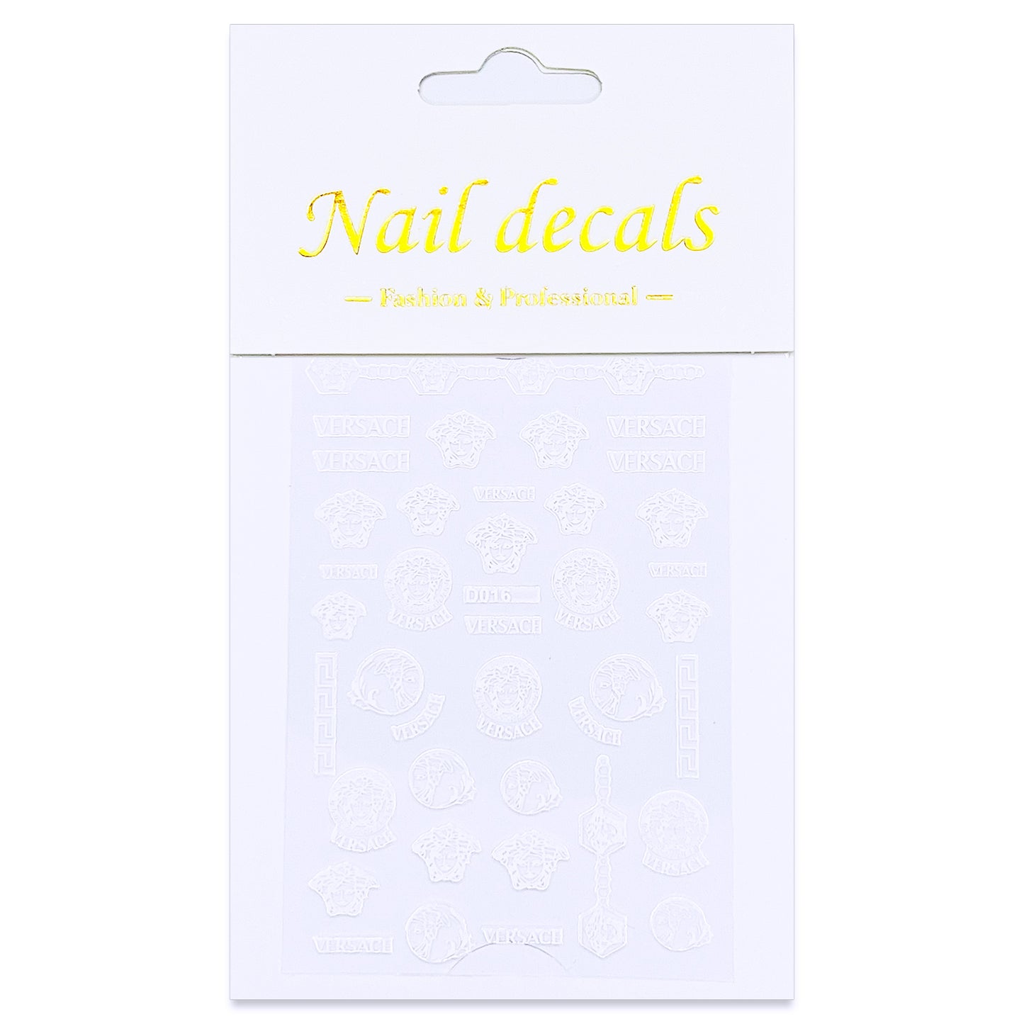 Luxury Designer Nail Decals - Designer Inspired 4 [White 16]