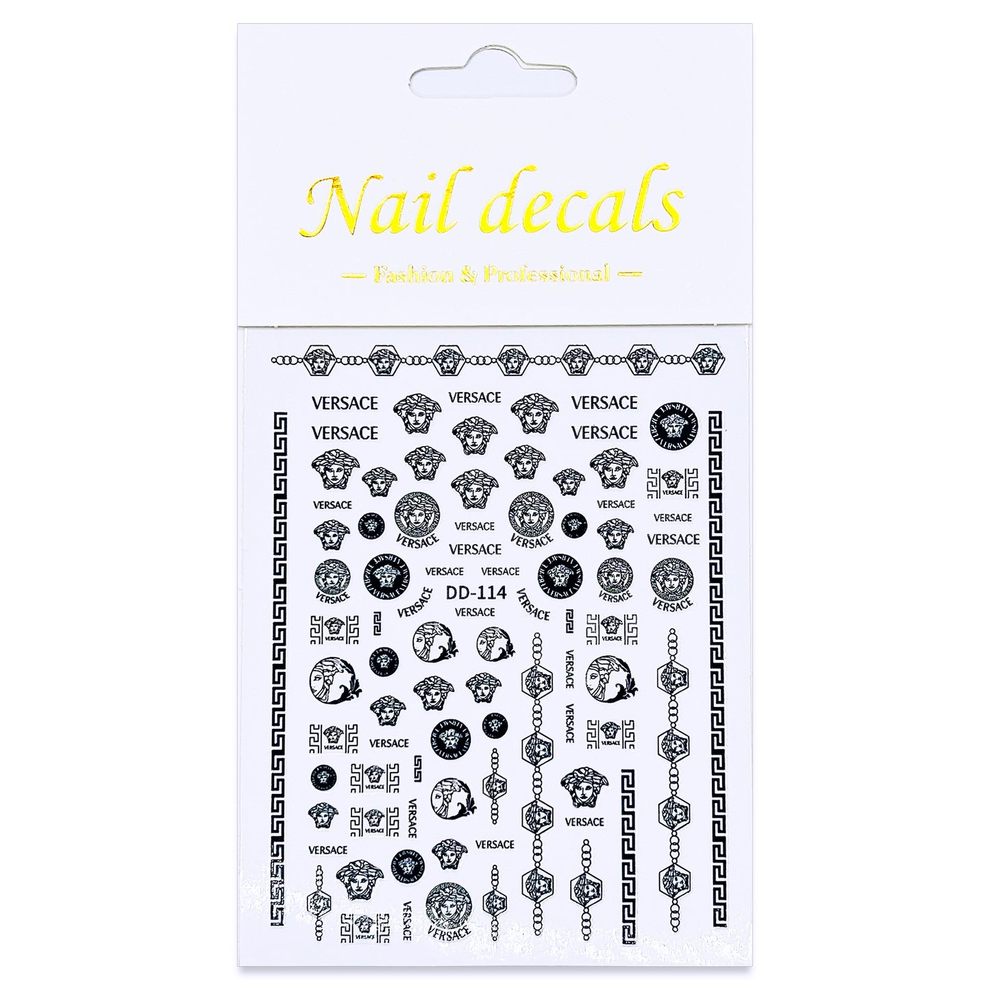 Luxury Designer Nail Decals - Designer Inspired 4 [Black 114]
